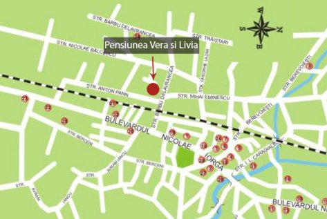 Localizare pe harta - Pensiunea Vera si Livia